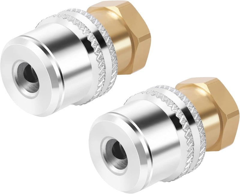 GODESON 2 Pack Brass Lock On Air Chuck, 1/4FNPT Closed Flow Tire Chuck for Tire Inflator Gauge and Air Compressor - Image 1